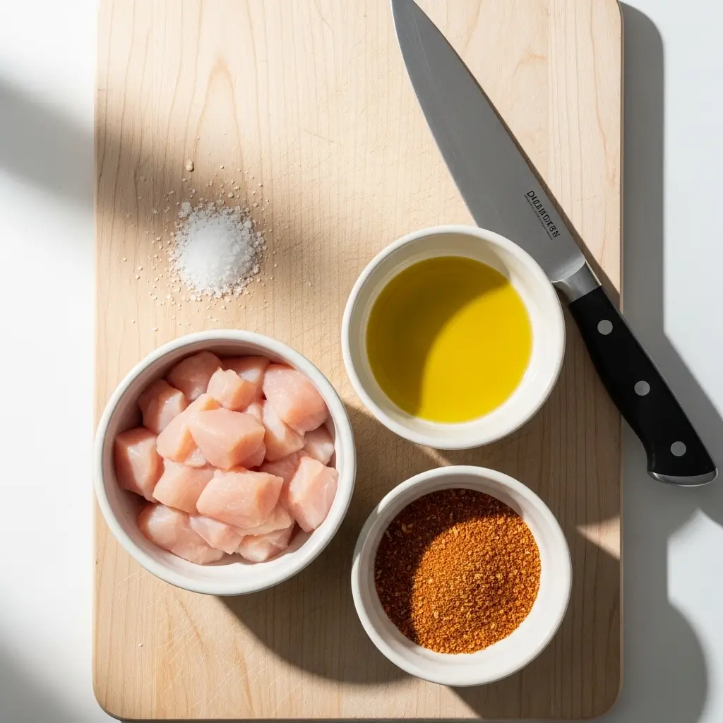 ingredients for easy air fryer chicken bites