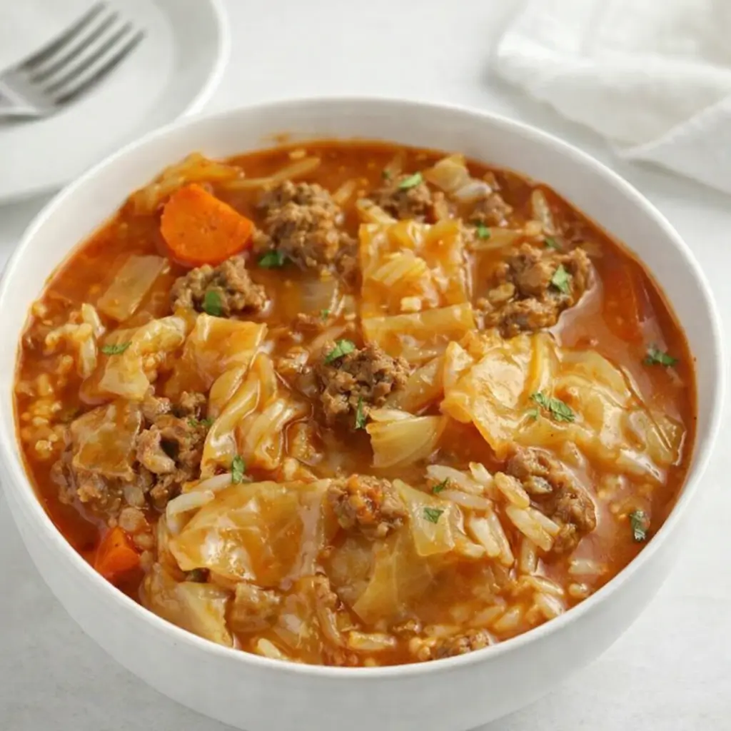 Easy Cabbage Roll Soup – Quick, Cozy & Full of Flavor