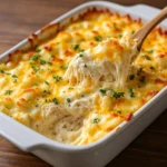Easy Million Dollar Chicken Casserole fresh out of oven
