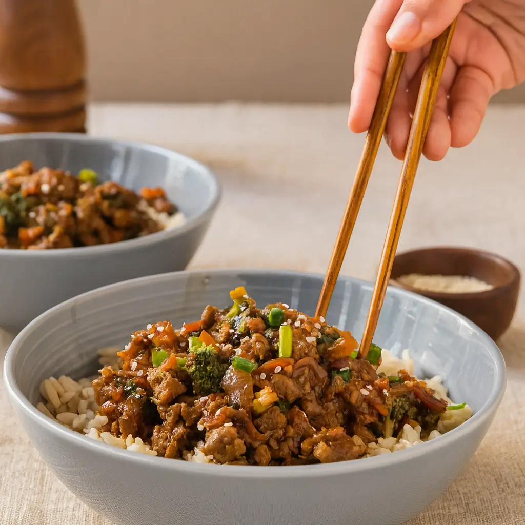 Healthy Ground Turkey Teriyaki Rice Bowl – Quick, Flavorful Dinner in 35 Minutes