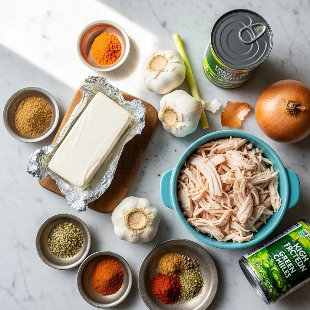 Ingredients for High Protein White Chicken Chili
