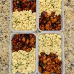 Honey Pepper Chicken Mac and Cheese in a rustic bowl