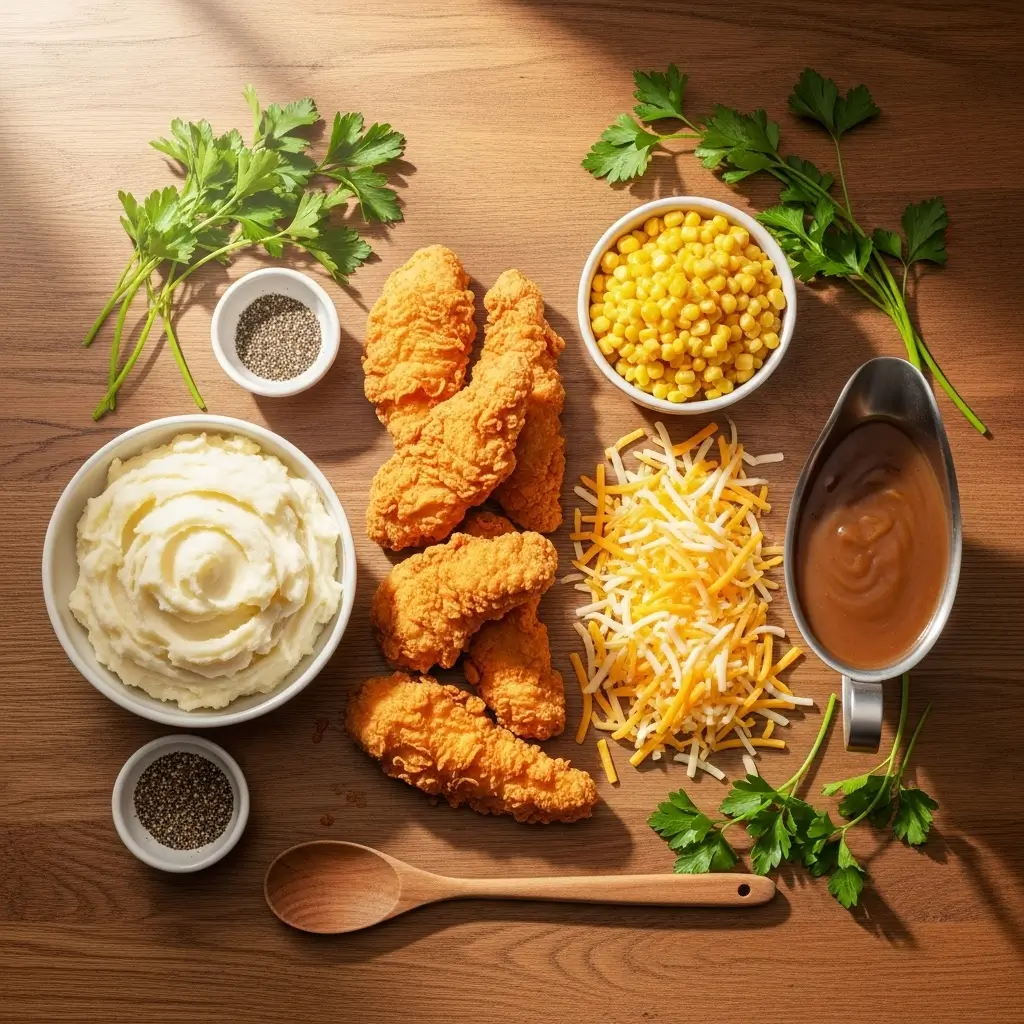 Ingredients for KFC Chicken Bowl Casserole