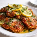 Lemon Chicken Romano served with lemon slices and parsley