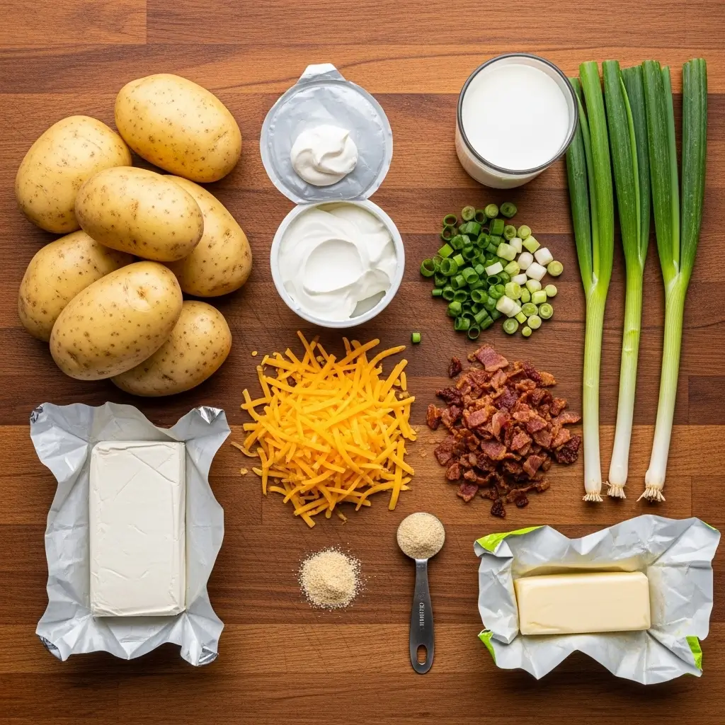 Ingredients for Loaded Baked Potato Casserole