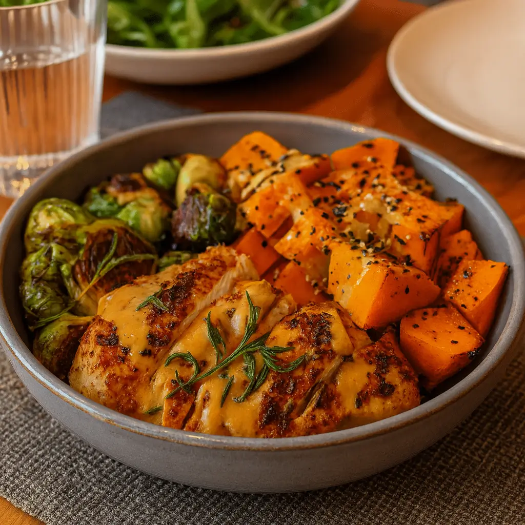 Maple Dijon Chicken and Sweet Potato Bowls for Easy Weeknight Dinners