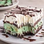 Mint Chocolate Chip Ice Cream Cake slice