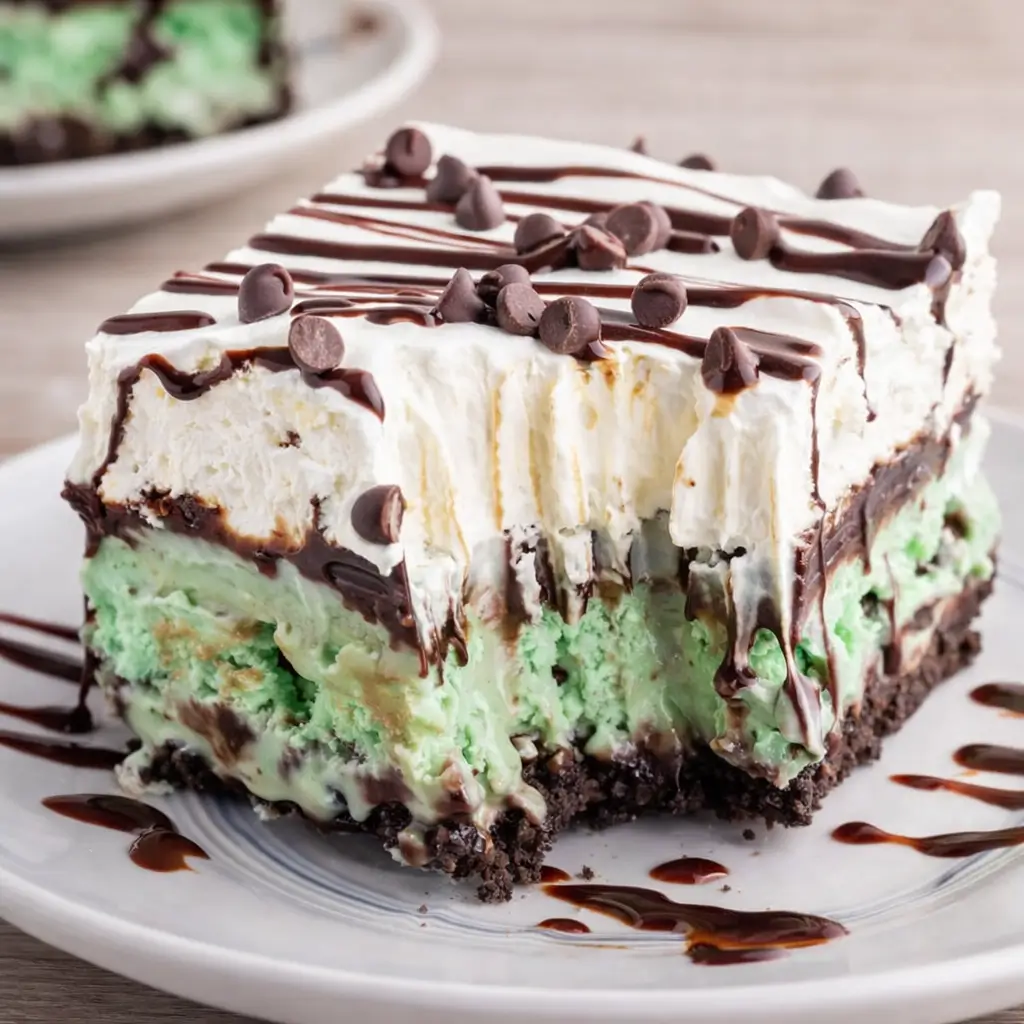 Mint Chocolate Chip Ice Cream Cake That’s Dangerously Easy