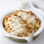 Mozzarella Chicken Bake hot from the oven