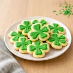 Shamrock Sugar Cookies decorated for St. Patrick’s Day