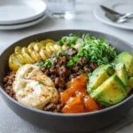 Amazing Burger Bowls with toppings