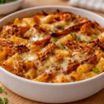 BBQ Chicken Mac and Cheese in skillet