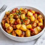 Best Brown Sugar Pineapple Chicken dinner plate