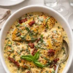 The best crockpot Marry Me Chicken with creamy parmesan sauce