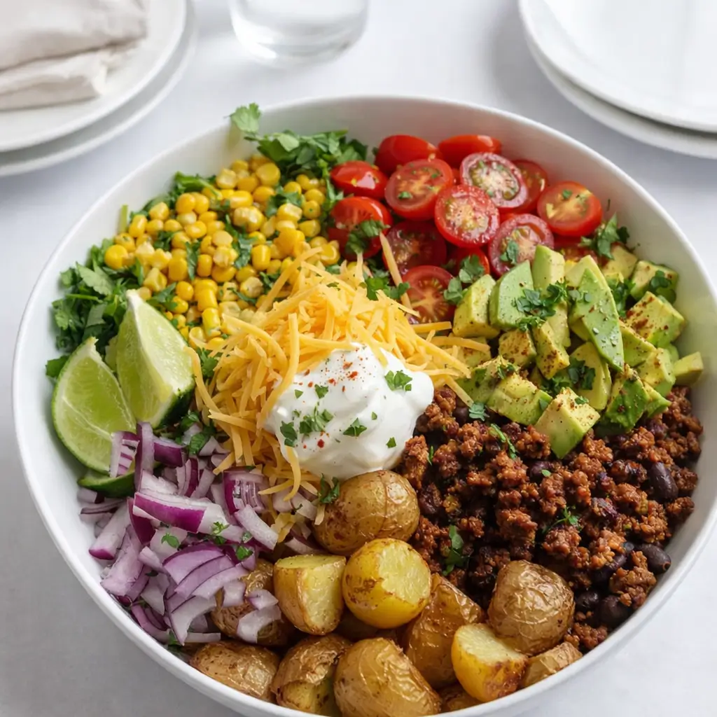 Best Loaded Potato Taco Bowl: Crispy, Cheesy, and Irresistible
