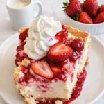 Best Strawberry Cheesecake Dump Cake in bowl