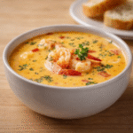 Crab and Shrimp Seafood Bisque in a bowl