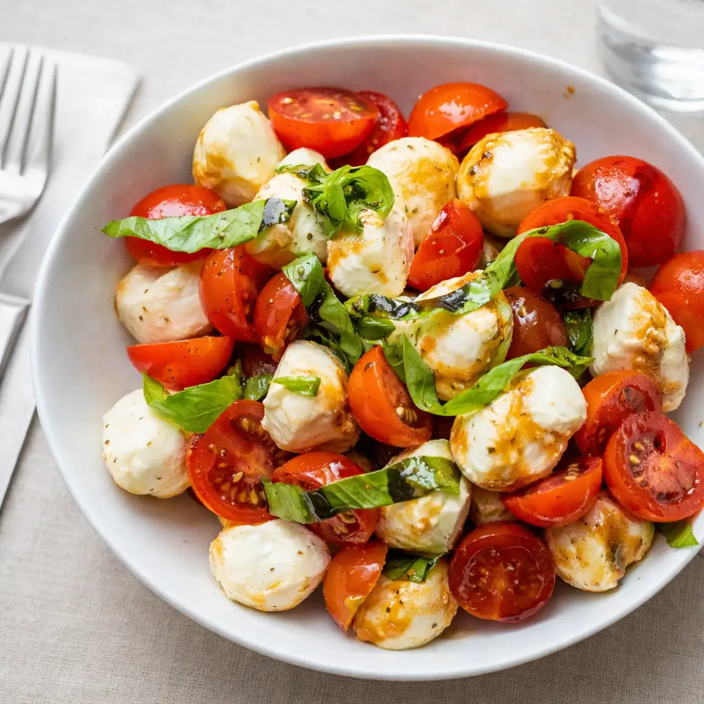 Easy and Best Caprese Salad with Cherry Tomatoes – Quick & Delicious