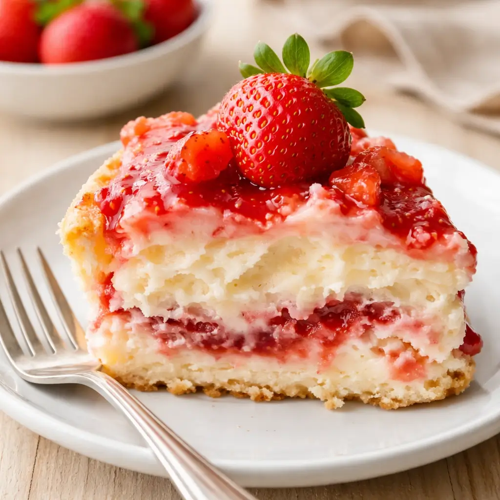 How to Make Easy Strawberry Cheesecake Dump Cake at Home