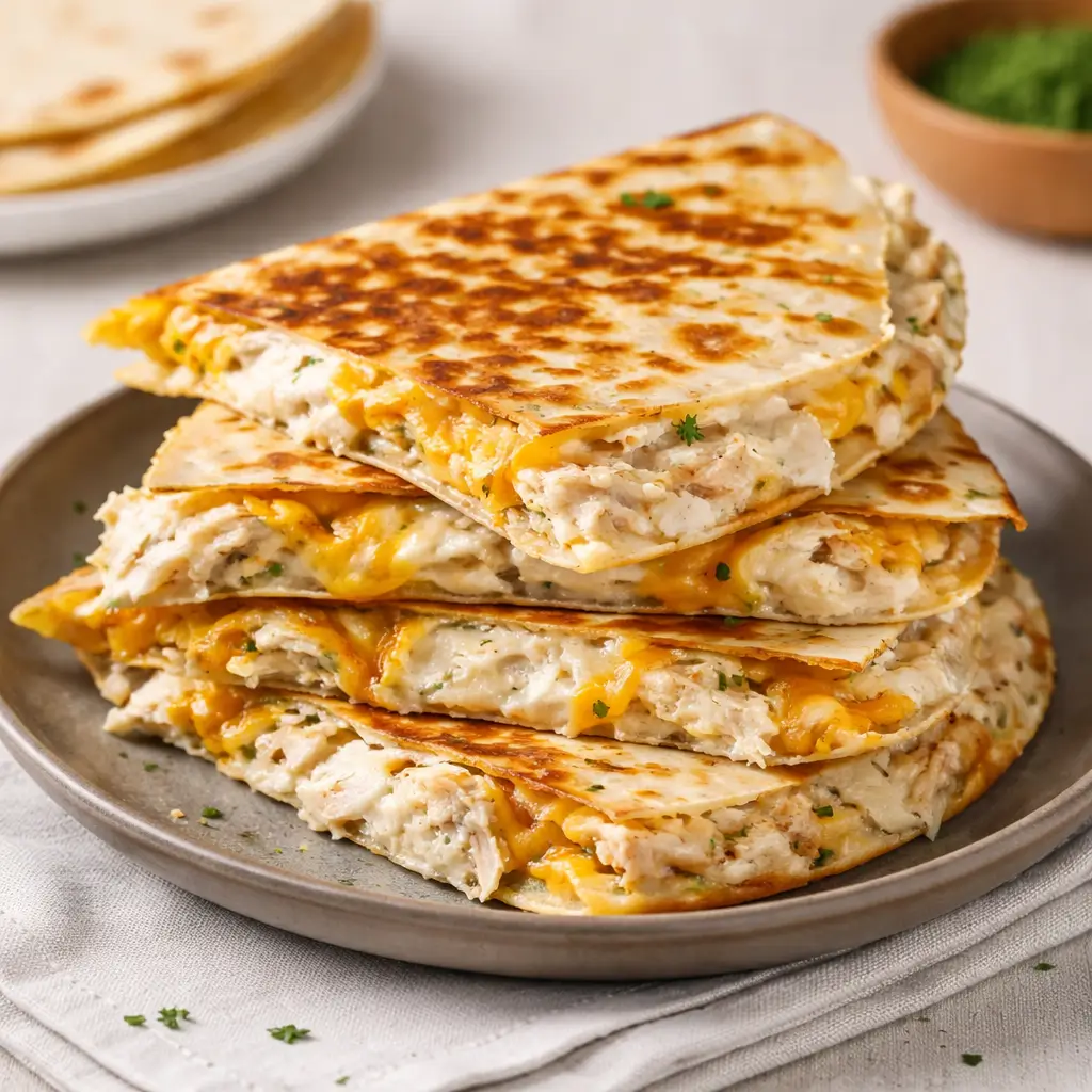 High-Protein Chicken Ranch Quesadilla – Quick & Delicious