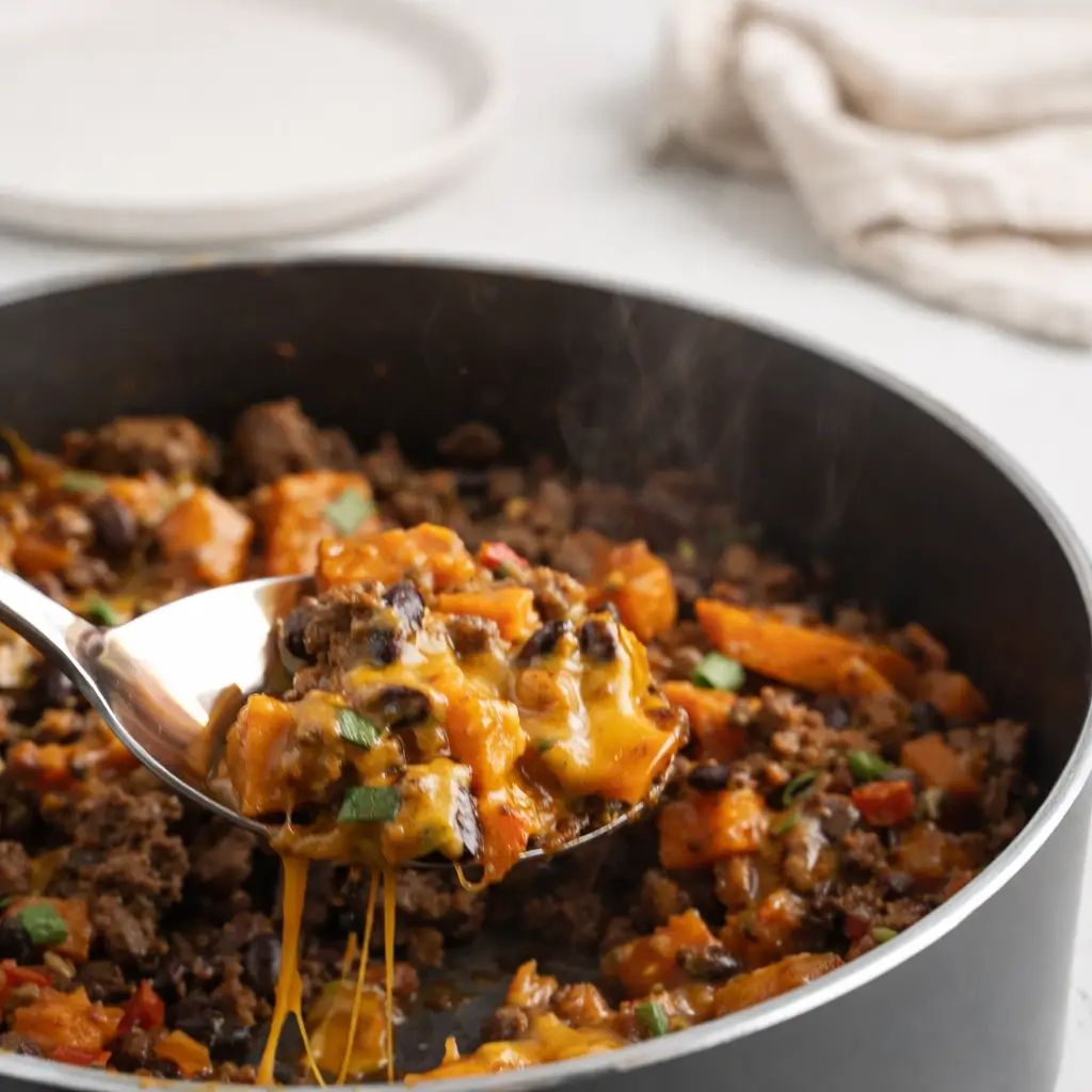 Low Carb Ground Beef Sweet Potato Skillet That’s Surprisingly Filling
