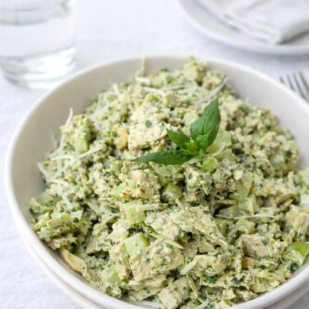 Pesto Chicken Salad Recipe (Low Carb & Packed With Flavor)