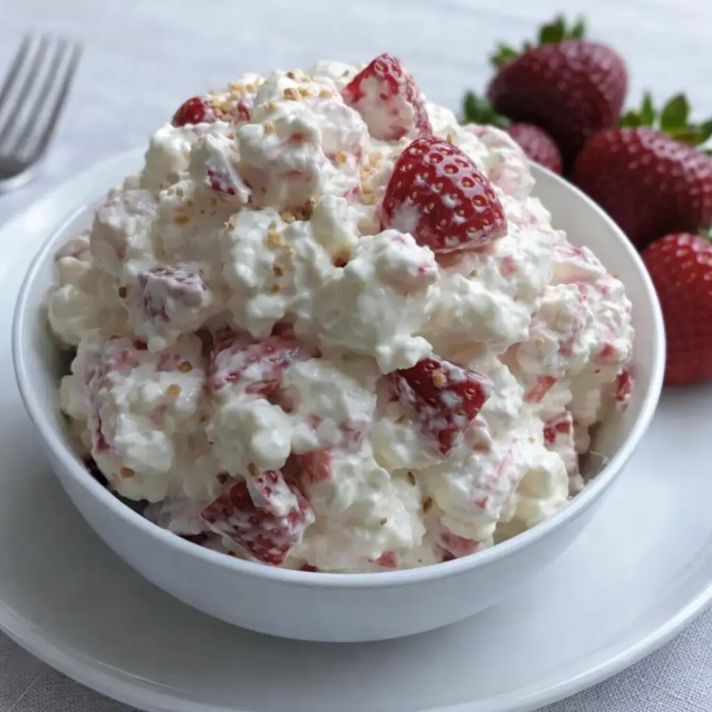 Strawberry Cheesecake Fluff Salad – Quick, Creamy & Delicious