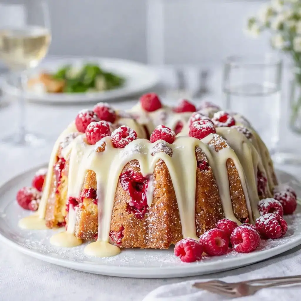 White Chocolate Raspberry Bundt Cake – Easy and Elegant Dessert