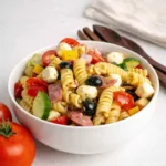 Zesty Italian Pasta Salad served in a bowl