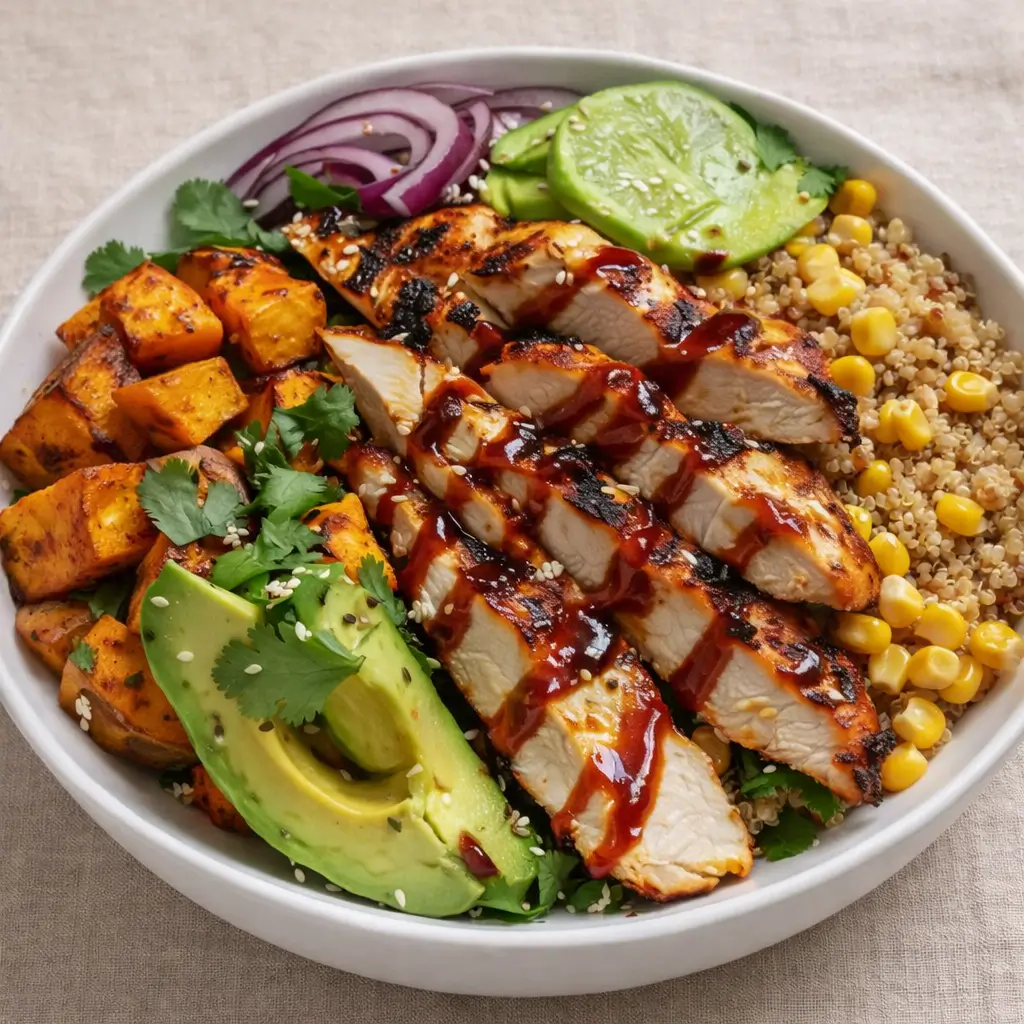 BBQ Chicken and Roasted Sweet Potato Bowls: A Quick 40-Minute Dinner