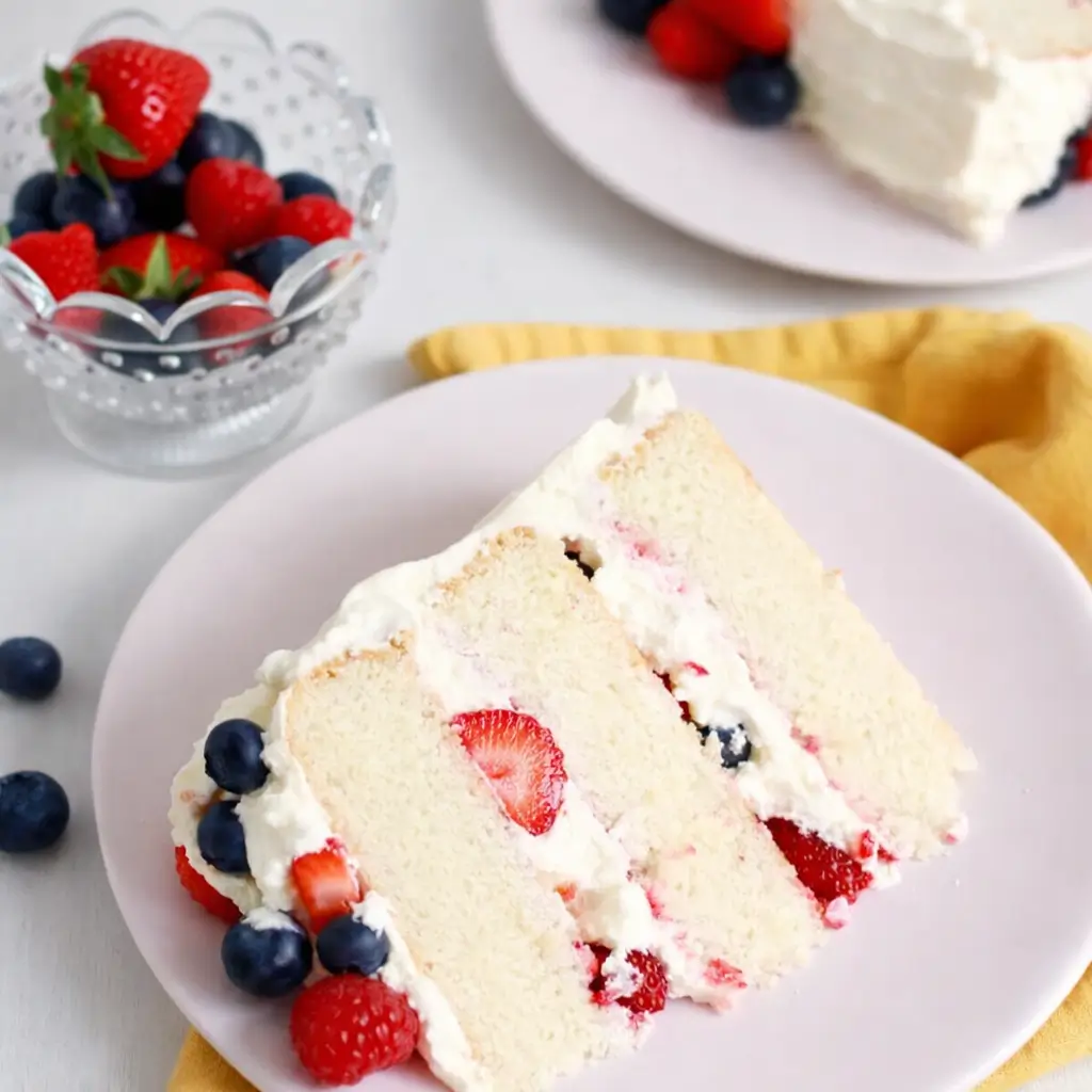 Berry Chantilly Cake Recipe with Fresh Berries and Cream
