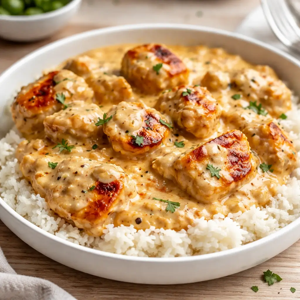 Best Creamy Smothered Chicken and Rice – Easy & Flavorful