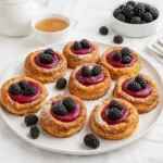 Blackberry Cream Cheese Danish on baking tray