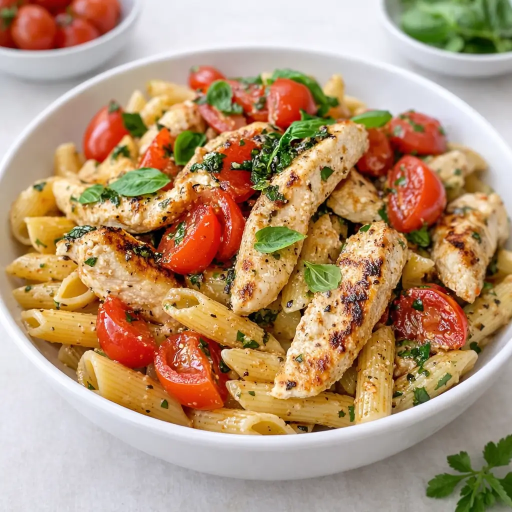 Bruschetta Chicken Pasta: Fresh and Flavorful