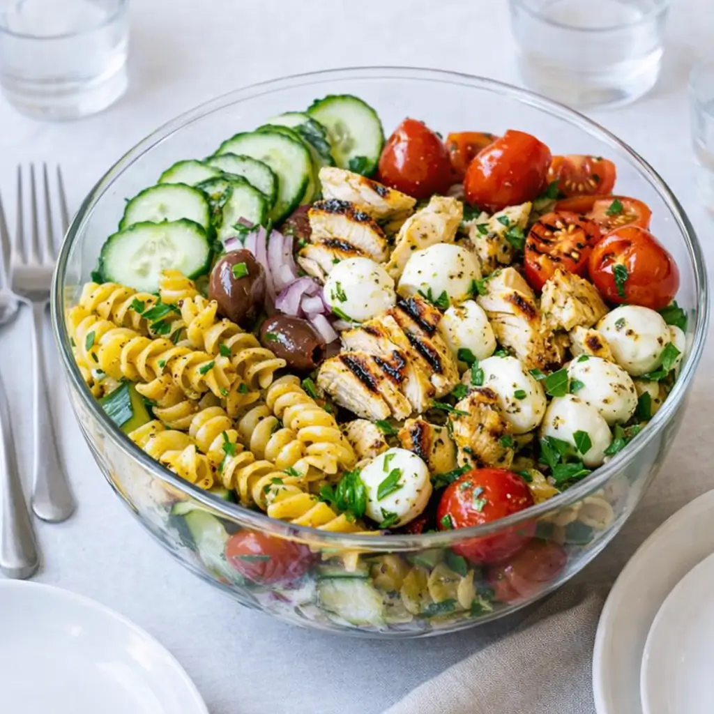 Easy Chicken Pasta Salad with Zesty Homemade Dressing