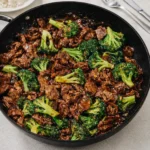 Chinese Beef and Broccoli over rice