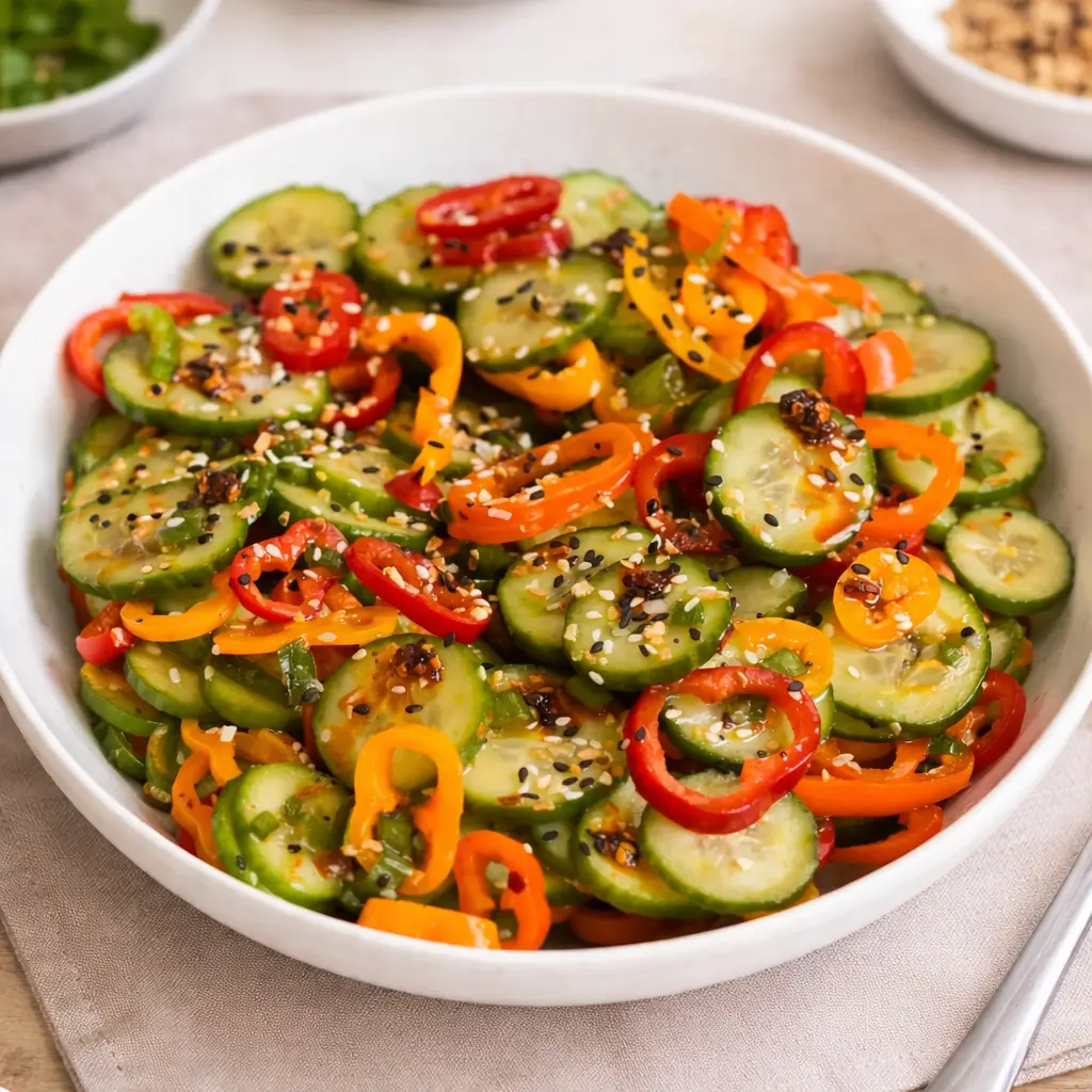 Cucumber Sweet Pepper Salad: The 5-Minute Viral TikTok Recipe