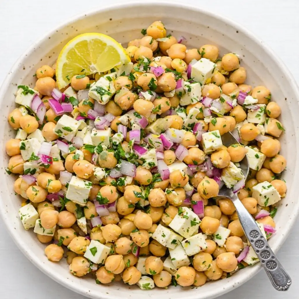 Lemony Chickpea Feta Salad Recipe: Fast, Healthy, and Absolutely Delicious
