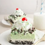 Shamrock Lasagna layered dessert for St. Patrick’s Day