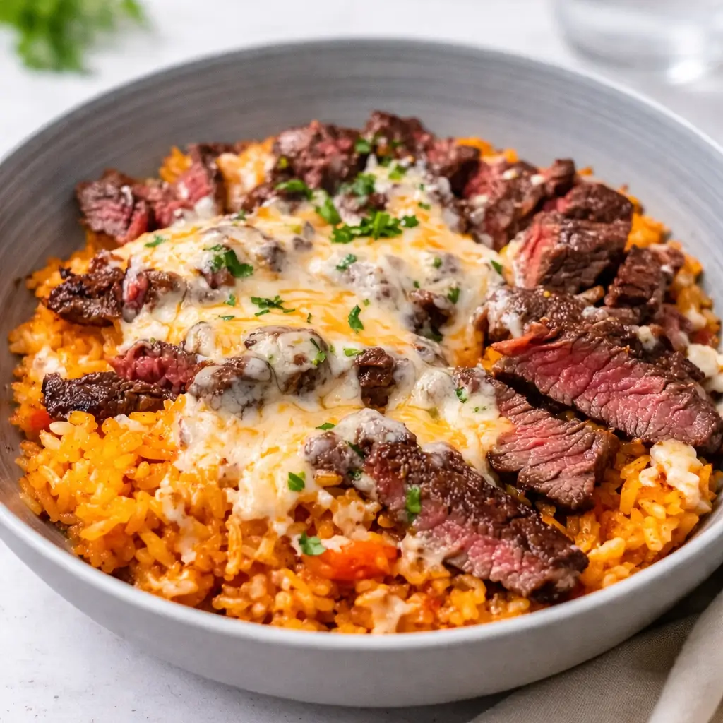 Homemade Steak Queso Rice: Easy, Cheesy, and Absolutely Terrific