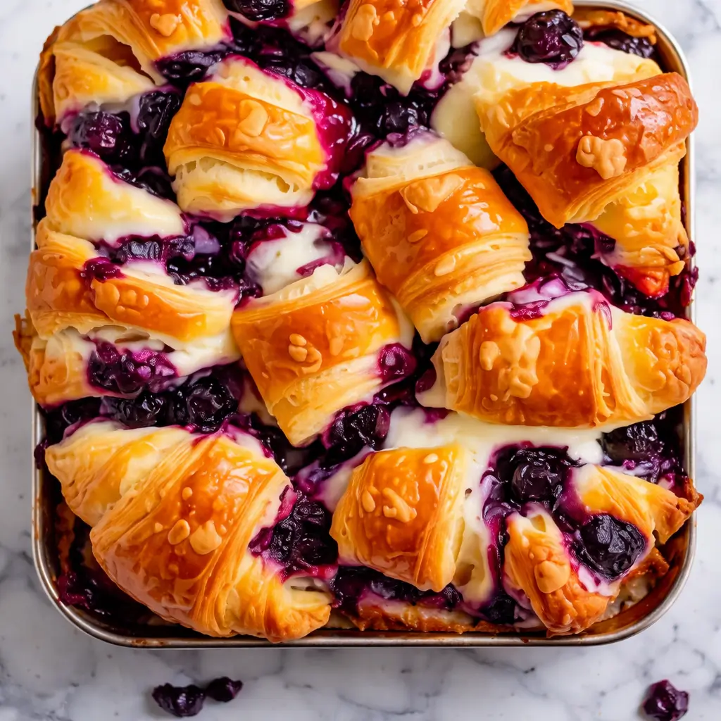 Blueberry Cream Cheese Croissant Casserole: The Ultimate Decadent Brunch