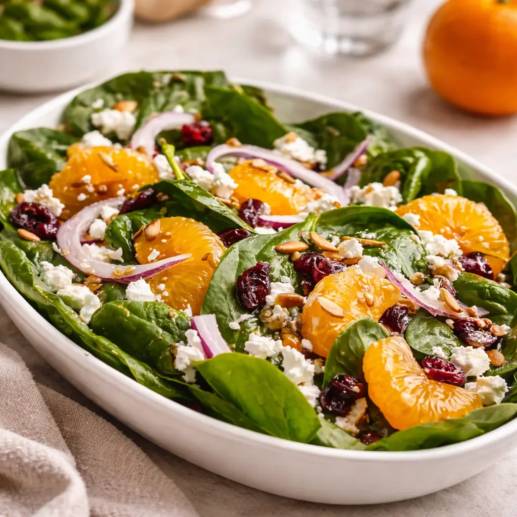 Sweet Spinach Salad with Mandarin Oranges