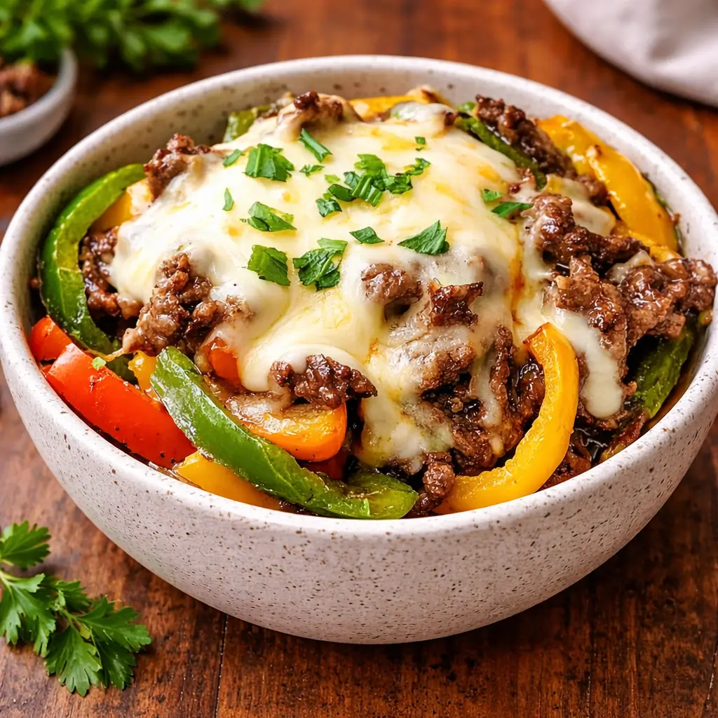 Easy Philly Cheesesteak Bowls