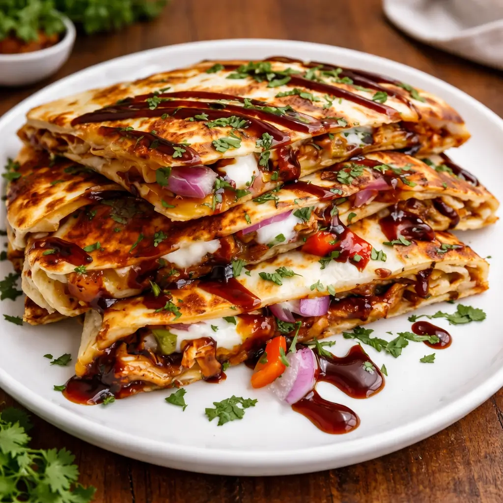Hot Honey BBQ Chicken Quesadillas