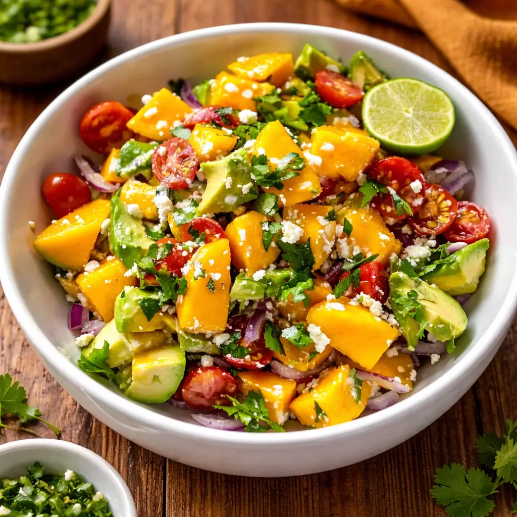 Avocado Mango Salad with Zesty Lime Dressing: Refreshing & Fast Recipes