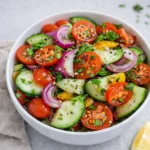 Fresh Garden Salad Recipe for Healthy Eating in a wooden bowl