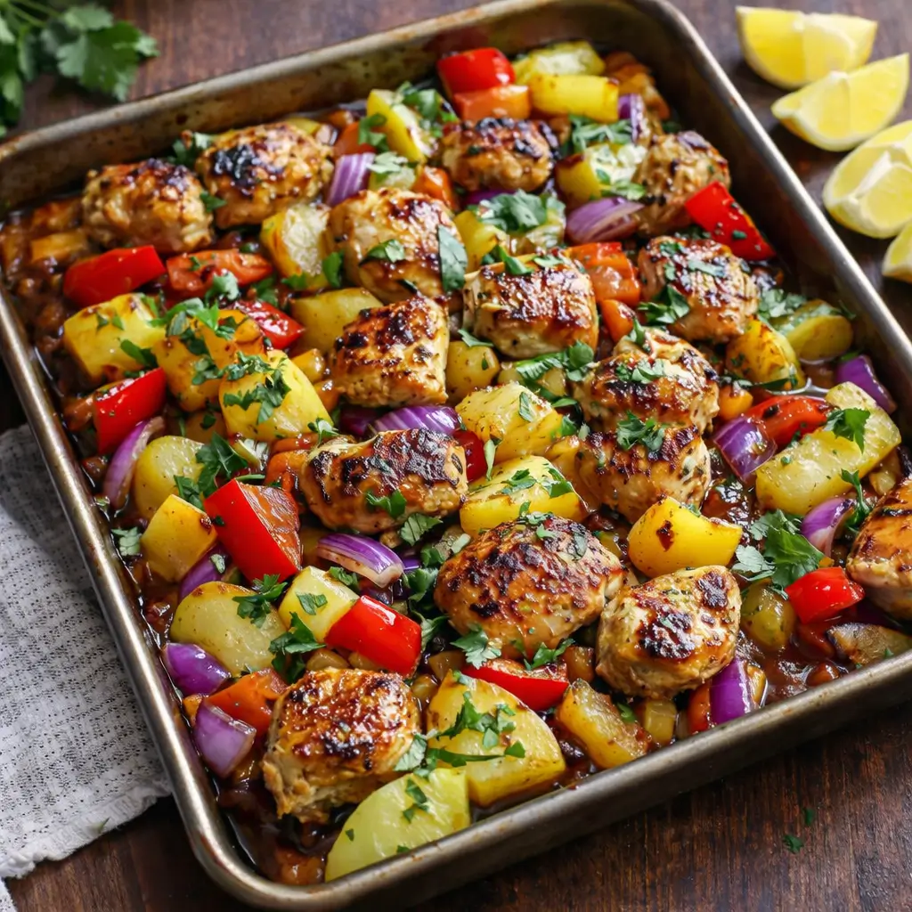 Hawaiian Chicken Sheet Pan: A Tropical Escape for Dinner