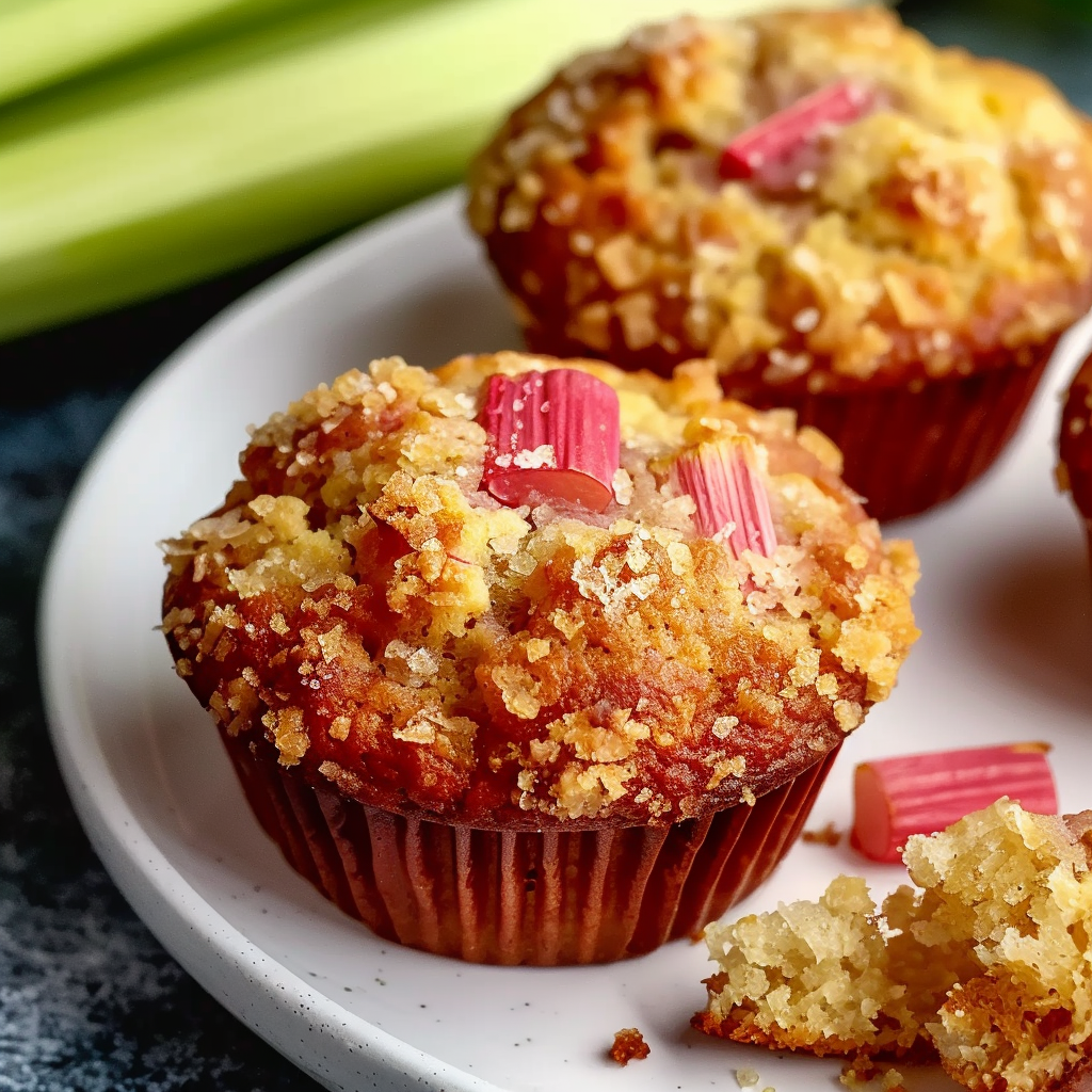 Quick Rhubarb Muffins