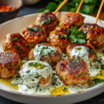 Chicken Kofta Garlic Yogurt Sauce