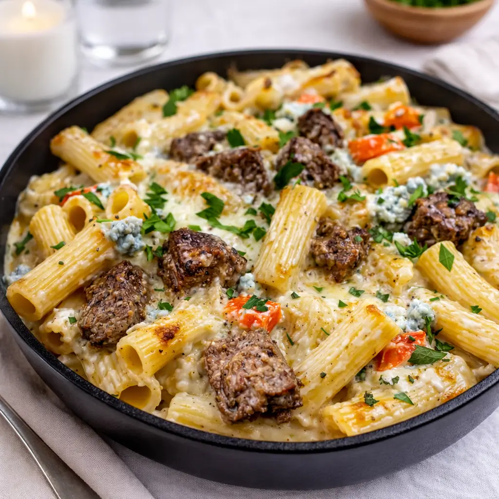 How to Make Steak and Blue Cheese Rigatoni Bake (Simple & Delicious)
